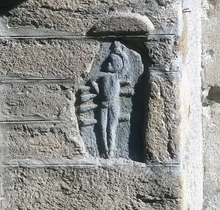 Dettaglio bassorilievo - Cappella di San Rocco e San Sebastiano a Exilles