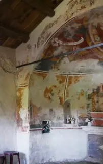 Affreschi del catino absidale - Cappella di San Nicola da Bari o San Nicolao a Farigliano