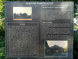 Cartello illustrativo - Oratorio della Santissima Trinità a Albano Vercellese