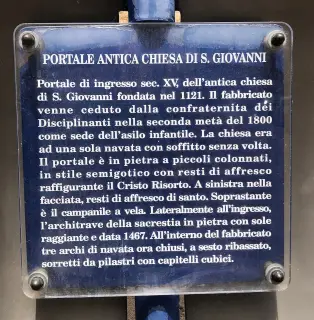 Pannello illustrativo - Resti di San Giovanni a GaressioFrazione Borgo Maggiore