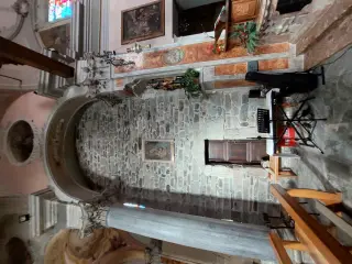 Base del campanile nella navata sinistra - Parrocchiale di San Pietro a Gargallo