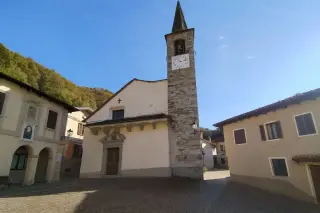 Facciata e campanile - Chiesa di San Bartolomeo a Germagno