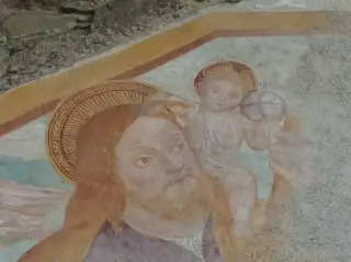 San Cristoforo - dettaglio - Chiesa di Santa Maria di Luzzara a Gozzano
