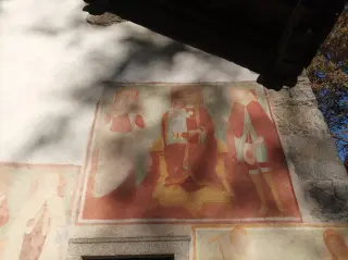 Madonna col Bambiono, San Rocco e santo - Chiesa di Santa Maria di Luzzara a Gozzano