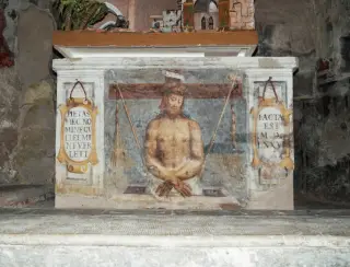 Altare affrescato - Oratorio di San Graziano a Grignasco