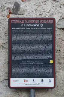 Pannello illustrativo - Chiesa della Madonna delle Grazie a Grignasco