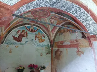 Affreschi - Cappella della Madonna di Loreto o il Gesietto a BoccioletoFrazione Oro