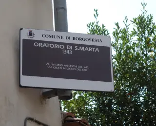 Pannello illustrativo - Chiesa di Santa Marta o del Santissimo Sacramento a Borgosesia