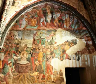 Affreschi Cappella Santa Margherita - Santuario di Santa Maria Assunta a Serralunga di CreaFrazione Santuario di Crea