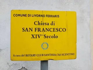 Pannello illustrativo - Chiesa di San Francesco a Livorno Ferraris