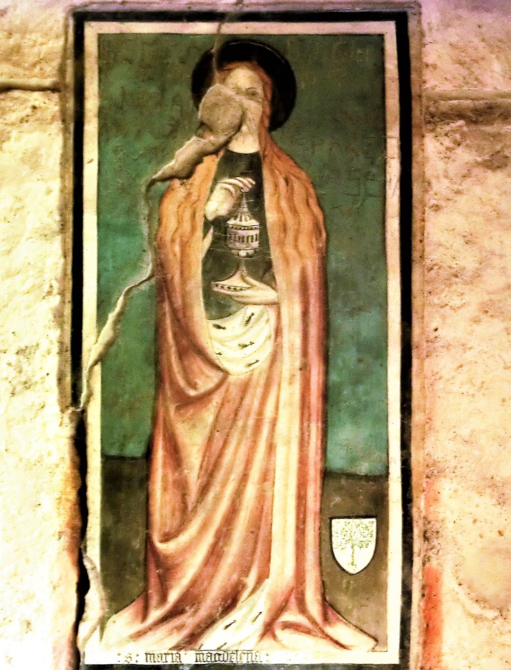 Novalesa - CAPPELLA DI  SANTA MARIA MADDALENA-Affresco di Maria Maddalena