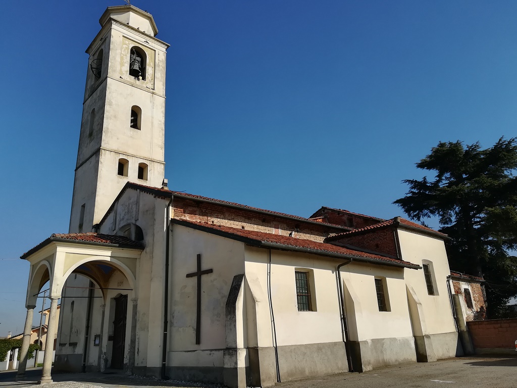 San Pietro Mosezzo - PARROCCHIALE DEI SANTI VITO E MODESTO-Facciata e campanile