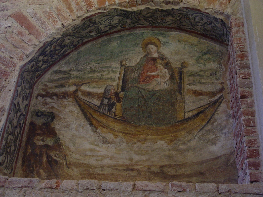 Asti - CHIESA DI  SAN GIOVANNI-Affresco della Madonna della Barca