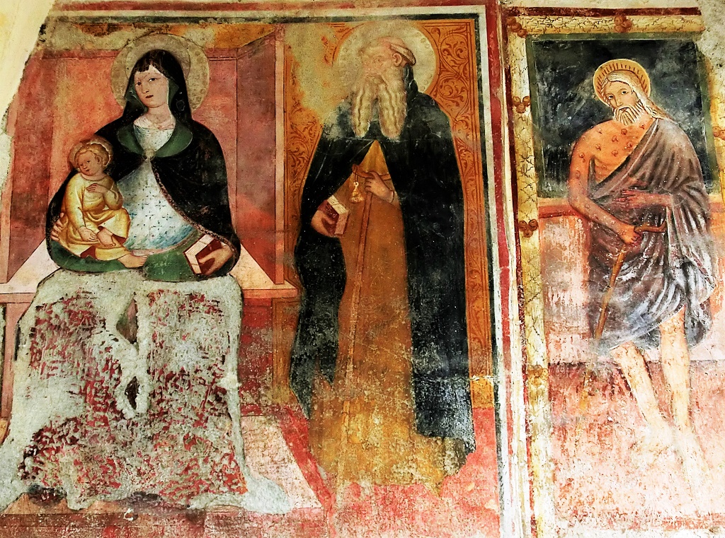 Mondovì - PIEVE DI SANTA MARIA IN BREDOLO-Madonna con Sant'Antonio