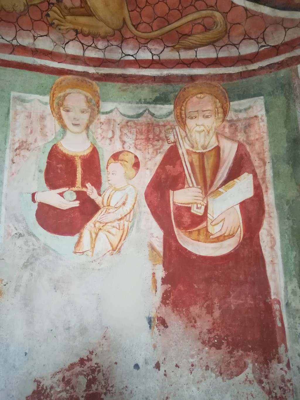 Cureggio - CHIESA DELLA MADONNA DELLA NEVE O SAN PIETRO-Madonna col Bambino e San Pietro