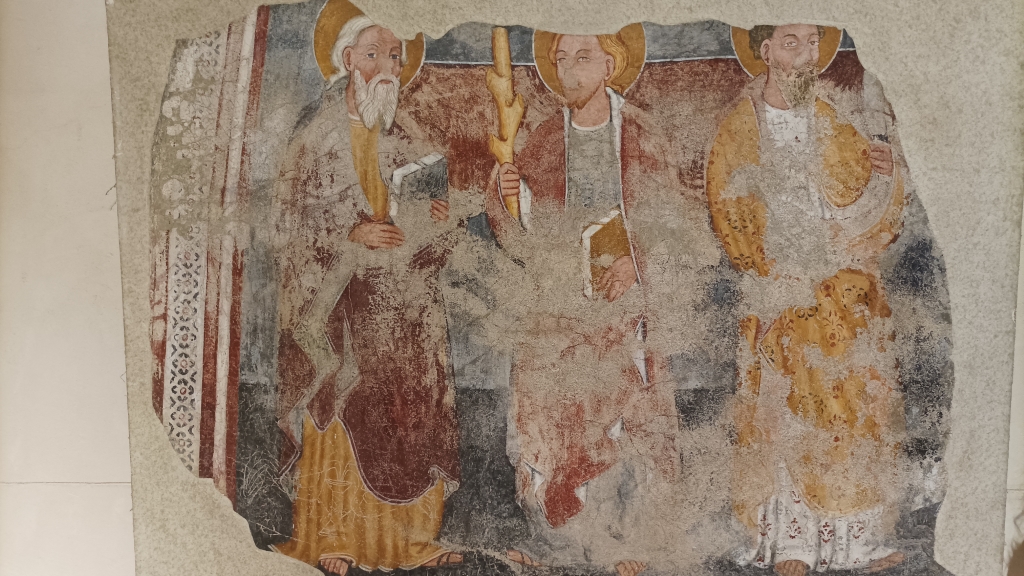 Ponderano - CHIESA DEI SANTI FABIANO E SEBASTIANO-Santi Affresco staccato (Museo Biella)