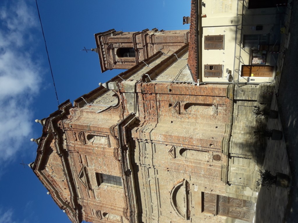Pinerolo - CHIESA DI  SAN VERANO O SANTA MARIA-Facciata a campanile