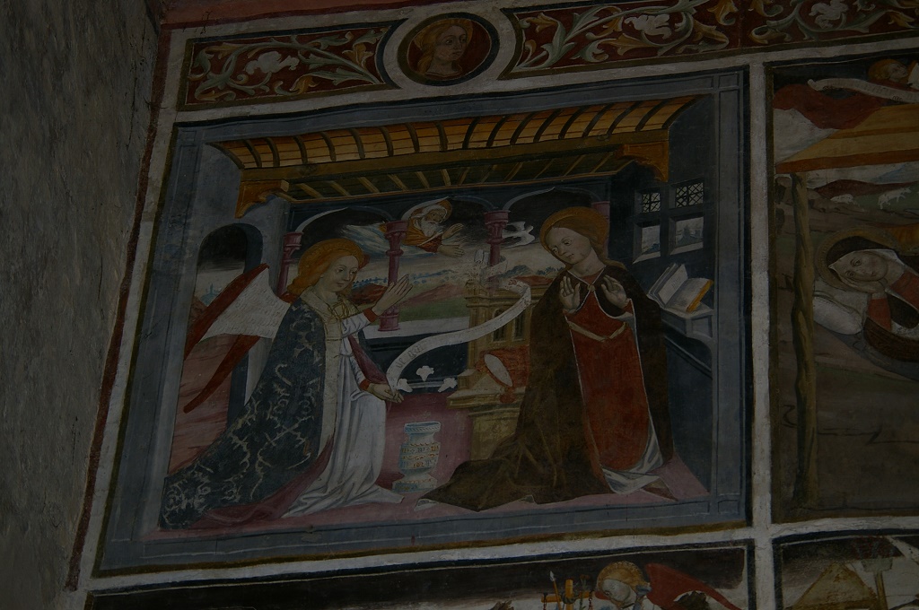 San Maurizio Canavese - PIEVE DI SAN MAURIZIO-Storie di Cristo - 1 Annunciazione