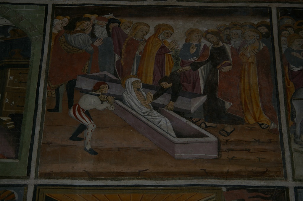 San Maurizio Canavese - PIEVE DI SAN MAURIZIO-Storie di Cristo - 9 Resurrezione di Lazzaro