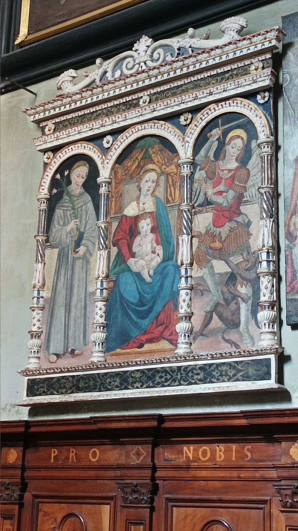 Riva Valdobbia - CHIESA DI  SAN MICHELE-Trittico del XV secolo