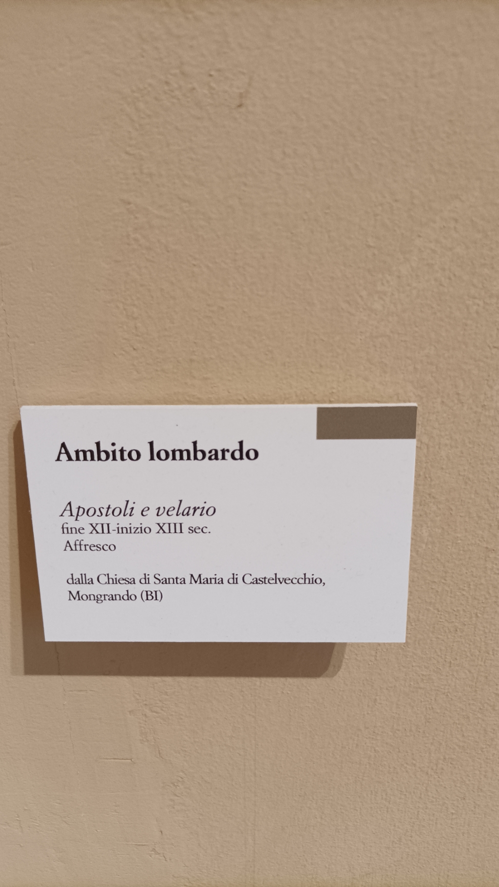 Mongrando - CHIESA DI SANTA MARIA DI CASTELVECCHIO-Cartello illustrativo (museo di Biella)