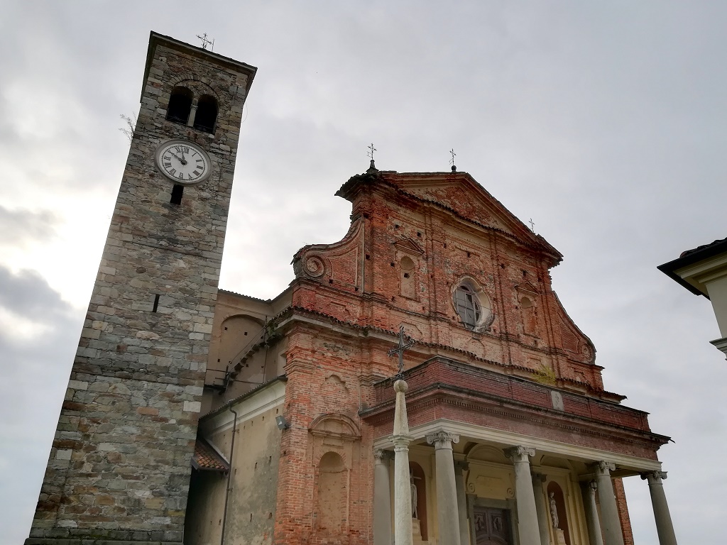 Mongrando - CHIESA DI  SAN LORENZO-Facciata e campanile