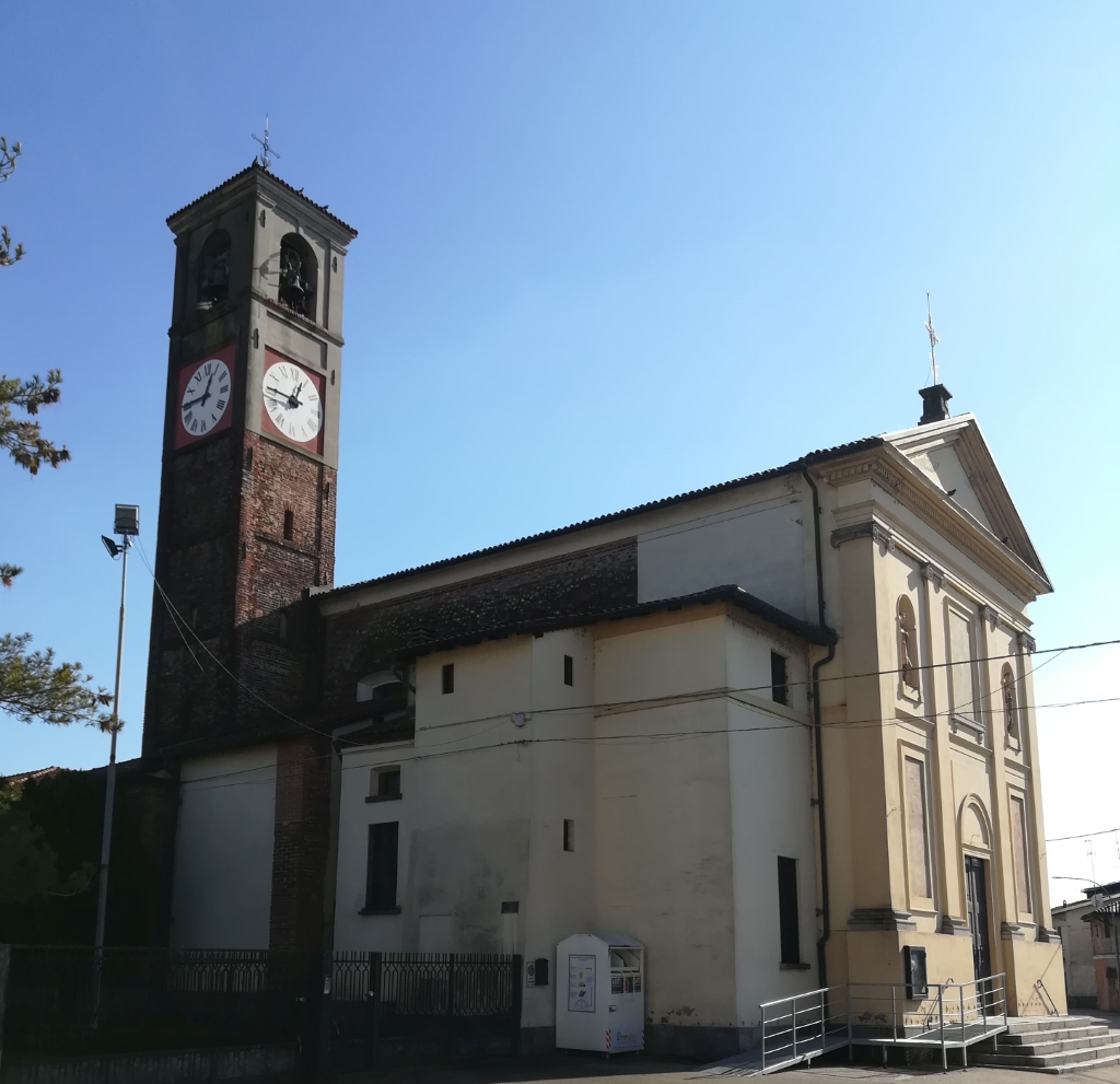 Caltignaga - PARROCCHIALE DI SANTA MARIA ASSUNTA-Facciata e campanile