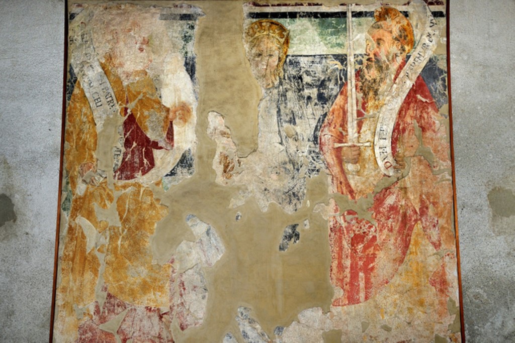 Borgomanero - CHIESA DI  SAN LEONARDO-Madonna con San Pietro e Paolo
