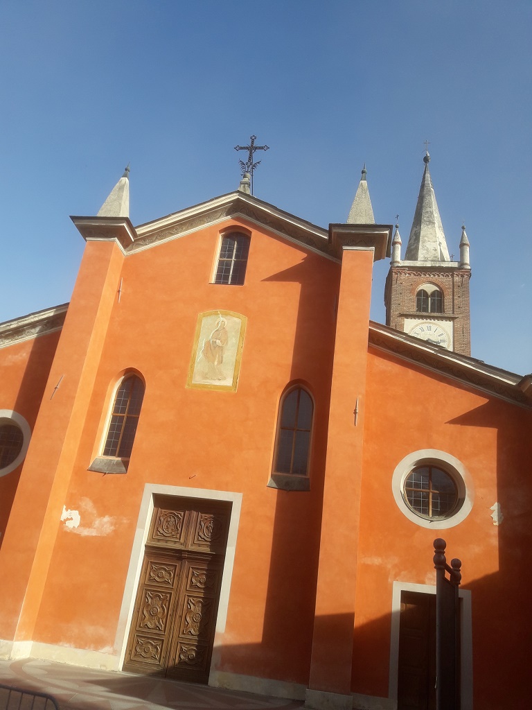 Villafranca Piemonte - PARROCCHIALE DI  SANTO STEFANO-Facciata e campanile