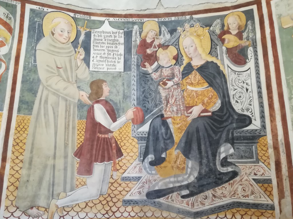 Garbagna Novarese - CHIESA DI SANTA MARIA DI CAMPAGNA-Madonna col Bambino e San Francesco