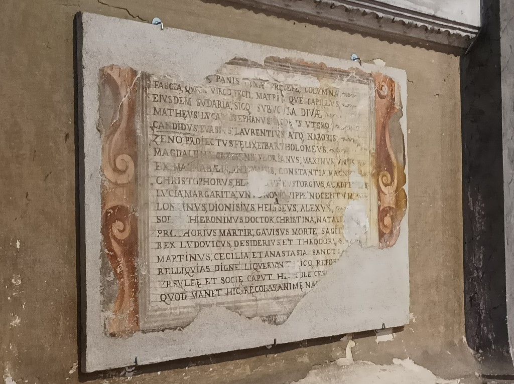 Casale Monferrato - CHIESA DI  SAN DOMENICO-Iscrizione staccata